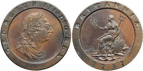 2 Пені Королівство Великобританія (1707-1801) Мідь Георг III (1738-1820)