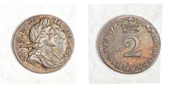 2 Пені Королівство Англія (927-1649,1660-1707) Срібло Вільгельм III (1650-1702)