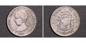 2 Песета Королевство Испания (1874 - 1931) Серебро Alfonso XIII of Spain (1886 - 1941)