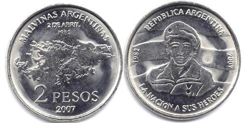 2 Песо Аргентинская Республика (1861 - )  