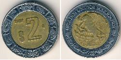 2 Песо Мексиканські Сполучені Штати (1867 - ) Біметал 