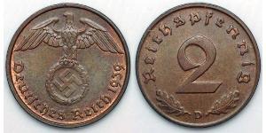 2 Пфенниг Третий рейх (1933-1945) Бронза 