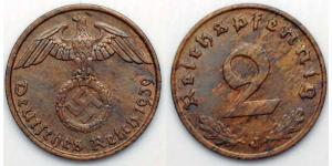 2 Пфенниг Третий рейх (1933-1945) Бронза 