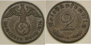 2 Пфенниг Третий рейх (1933-1945) Бронза 
