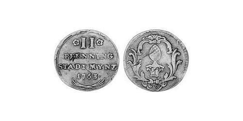 2 Пфенниг Аугсбург (1276 - 1803) Медь 