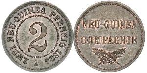 2 Пфенниг Германская империя (1871-1918) / Новая Гвинея Медь 