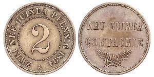2 Пфенниг Германская империя (1871-1918) / Новая Гвинея Медь 