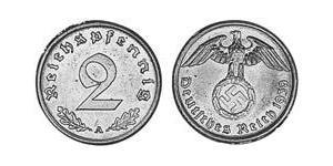 2 Пфеніг Третій рейх (1933-1945) Бронза 