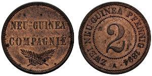 2 Пфеніг Німецька імперія (1871-1918) / Нова Гвінея Мідь 