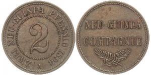 2 Пфеніг Німецька імперія (1871-1918) / Нова Гвінея Мідь 