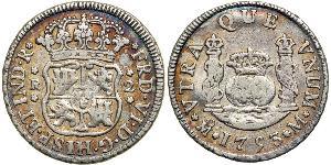 2 Реал Испанская империя (1700 - 1808) Серебро Карл III король Испании (1716 -1788)