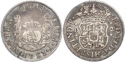 2 Реал Перу Срібло Фердинанд VI  король Іспаніі (1713-1759)
