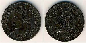2 Сентаво Second French Empire (1852-1870) Бронза Наполеон ІІІ Бонапарт (1808-1873)