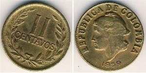 2 Сентаво Республіка Колумбія (1886 - ) Латунь 