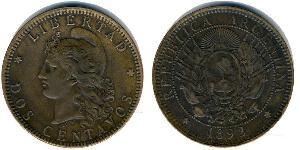 2 Сентаво Республіка Аргентина (1861 - ) Мідь 