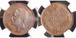 2 Сентесімо Kingdom of Italy (1861-1946) Мідь 