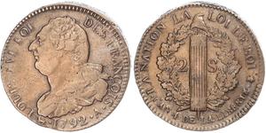2 Соль Франкське королівство (843-1791) Бронза Людовик XVI (1754 - 1793)