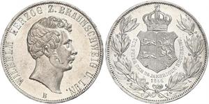 2 Талер Брауншвейг (герцогство) (1815 - 1918) Серебро Вильгельм Брауншвейгский
