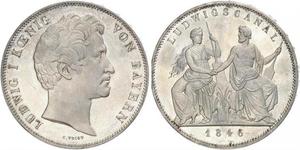 2 Талер Королевство Бавария (1806 - 1918) Серебро Людвиг I (король Баварии)(1786 – 1868)