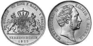 2 Талер Королевство Бавария (1806 - 1918) Серебро Максимилиан II (король Баварии)(1811 - 1864)