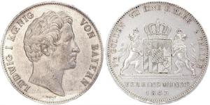 2 Талер Королевство Бавария (1806 - 1918) Серебро Людвиг I (король Баварии)(1786 – 1868)