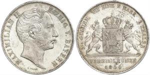 2 Талер Королевство Бавария (1806 - 1918) Серебро Максимилиан II (король Баварии)(1811 - 1864)