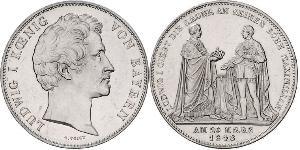 2 Талер Королевство Бавария (1806 - 1918) Серебро Людвиг I (король Баварии)(1786 – 1868)