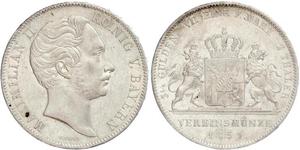 2 Талер Королевство Бавария (1806 - 1918) Серебро Максимилиан II (король Баварии)(1811 - 1864)