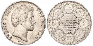 2 Талер Королевство Бавария (1806 - 1918) Серебро Людвиг I (король Баварии)(1786 – 1868)