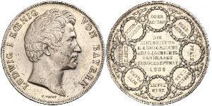 2 Талер Королевство Бавария (1806 - 1918) Серебро Людвиг I (король Баварии)(1786 – 1868)