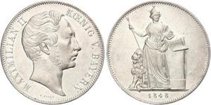 2 Талер Королевство Бавария (1806 - 1918) Серебро Максимилиан II (король Баварии)(1811 - 1864)