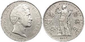 2 Талер Королевство Бавария (1806 - 1918) Серебро Людвиг I (король Баварии)(1786 – 1868)
