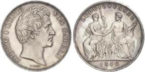 2 Талер Королевство Бавария (1806 - 1918) Серебро Людвиг I (король Баварии)(1786 – 1868)
