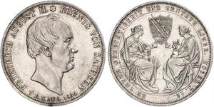 2 Талер Саксония (королевство) (1806 - 1918) Серебро Фридрих Август II (король Саксонии)