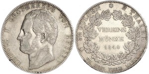 2 Талер Великое герцогство Гессен (1806 - 1918) Срібло Louis II, Grand Duke of Hesse