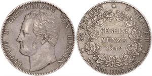 2 Талер Великое герцогство Гессен (1806 - 1918) Срібло Louis II, Grand Duke of Hesse
