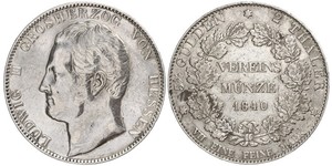 2 Талер Великое герцогство Гессен (1806 - 1918) Срібло Louis II, Grand Duke of Hesse