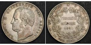 2 Талер Великое герцогство Гессен (1806 - 1918) Срібло Louis II, Grand Duke of Hesse