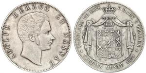 2 Талер Герцогство Нассау (1806 - 1866) Срібло Адольф I (великий герцог Люксембургу)