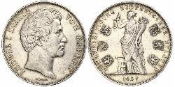 2 Талер Королівство Баварія (1806 - 1918) Срібло Людвиг I (король Баварії)(1786 – 1868)