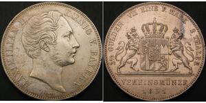 2 Талер Королівство Баварія (1806 - 1918) Срібло Максиміліан II (король Баварії)(1811 - 1864)