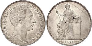 2 Талер Королівство Баварія (1806 - 1918) Срібло Максиміліан II (король Баварії)(1811 - 1864)