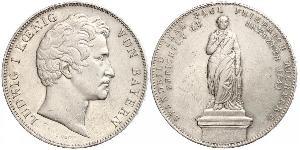 2 Талер Королівство Баварія (1806 - 1918) Срібло Людвиг I (король Баварії)(1786 – 1868)