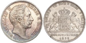 2 Талер Королівство Баварія (1806 - 1918) Срібло Максиміліан II (король Баварії)(1811 - 1864)