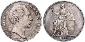 2 Талер Королівство Баварія (1806 - 1918) Срібло Максиміліан II (король Баварії)(1811 - 1864)