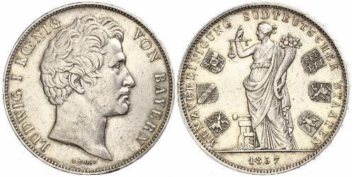 2 Талер Королівство Баварія (1806 - 1918) Срібло Людвиг I (король Баварії)(1786 – 1868)