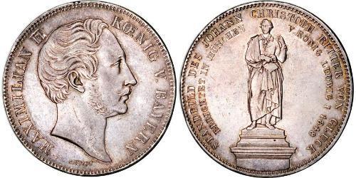 2 Талер Королівство Баварія (1806 - 1918) Срібло Максиміліан II (король Баварії)(1811 - 1864)