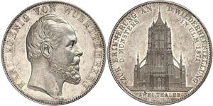 2 Талер Королівство Вюртемберг Срібло Charles I of Württemberg