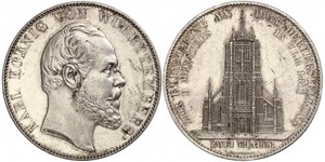 2 Талер Королівство Вюртемберг Срібло Charles I of Württemberg