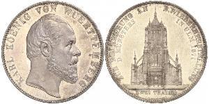 2 Талер Королівство Вюртемберг Срібло Charles I of Württemberg
